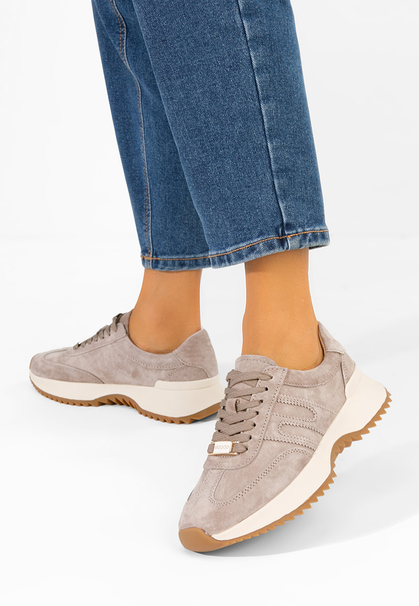 Sevrona v2 barna női bőr sneaker