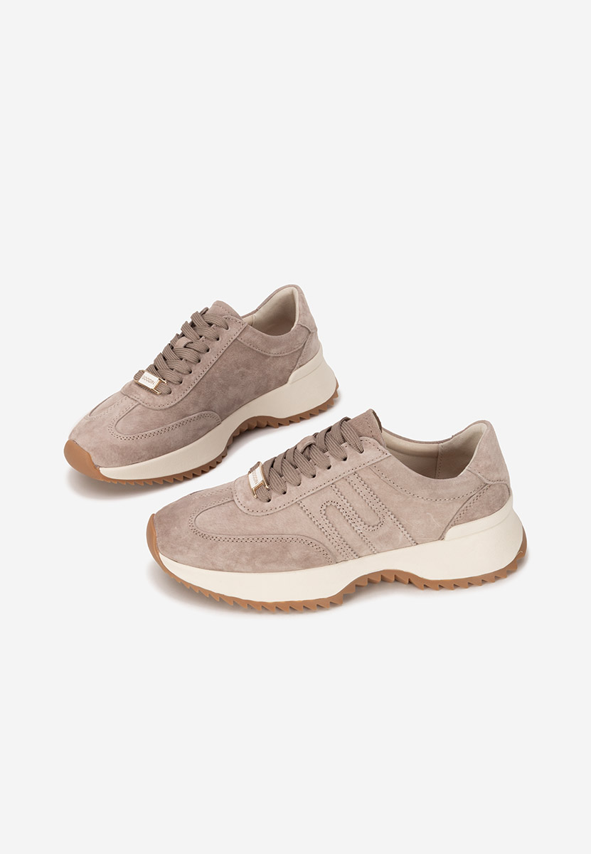 Sevrona v2 barna női bőr sneaker