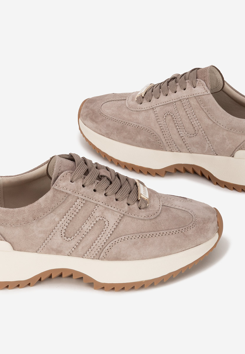 Sevrona v2 barna női bőr sneaker