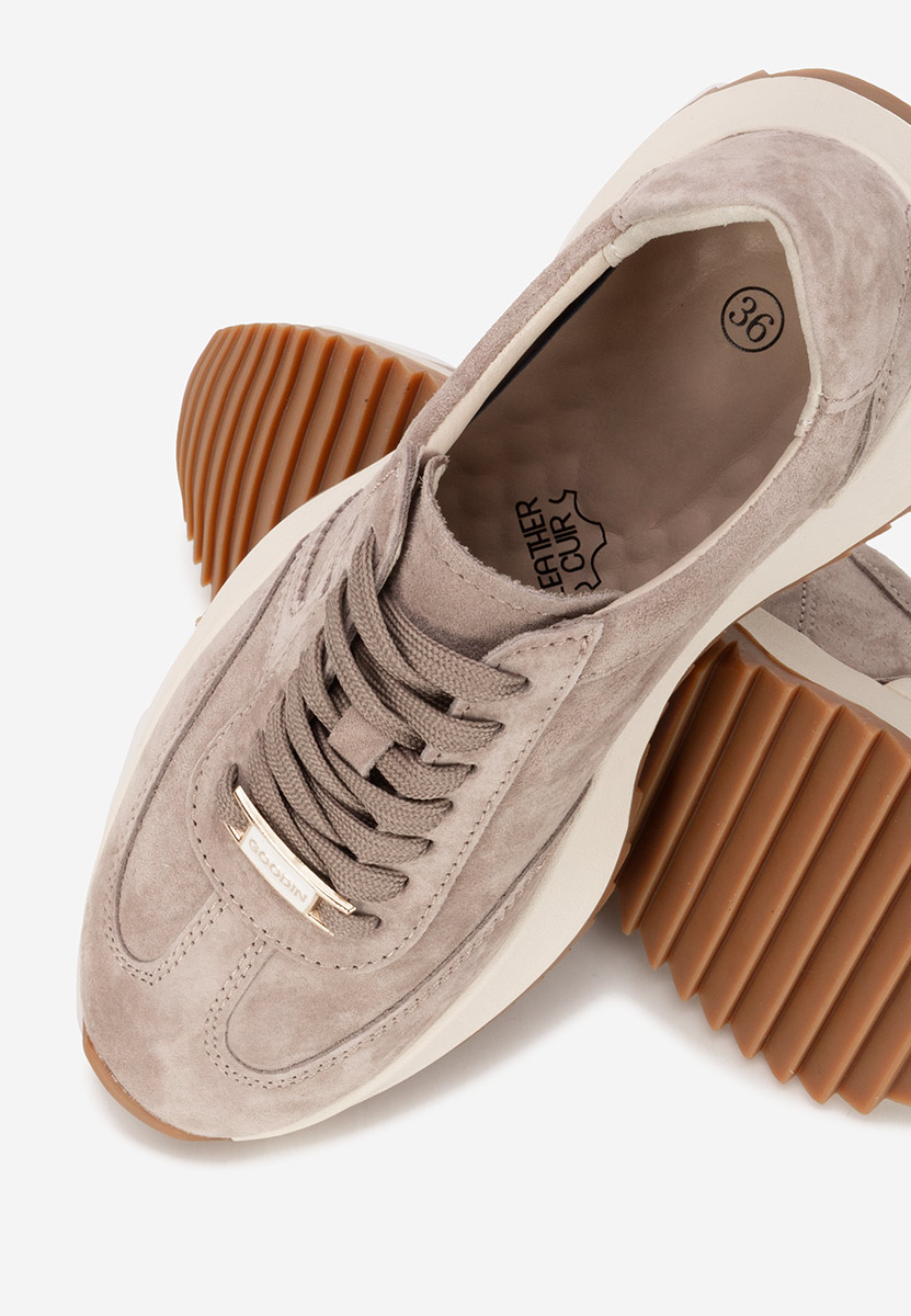 Sevrona v2 barna női bőr sneaker
