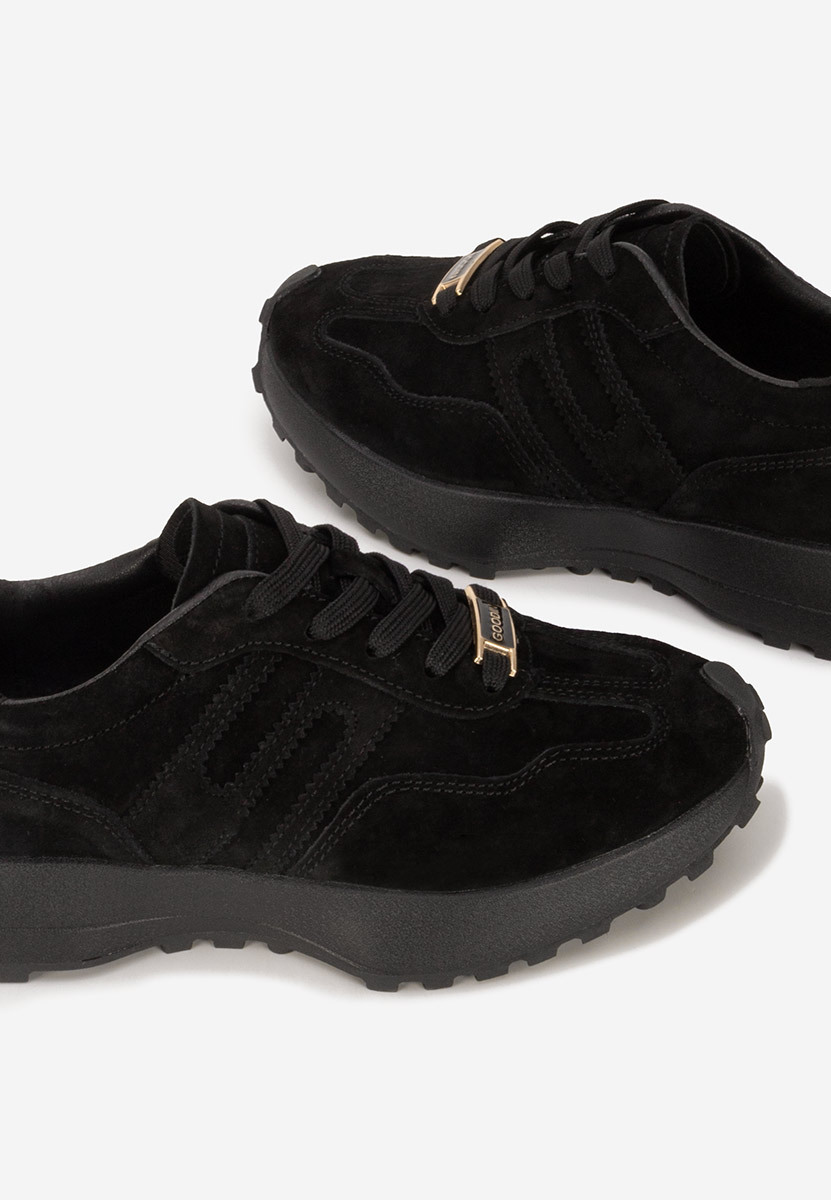 Samiara fekete női bőr sneaker