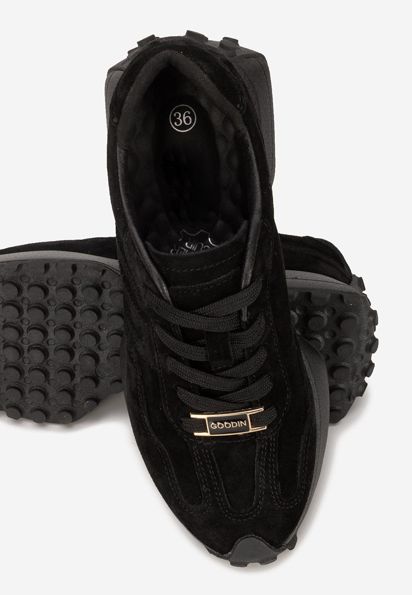 Samiara fekete női bőr sneaker