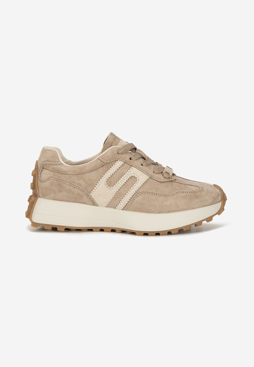 Samiara bézs női bőr sneaker
