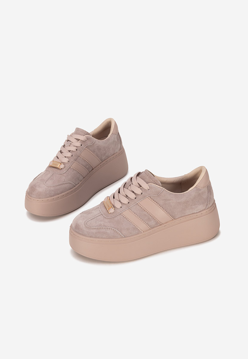 Ariabela bézs női bőr sneaker
