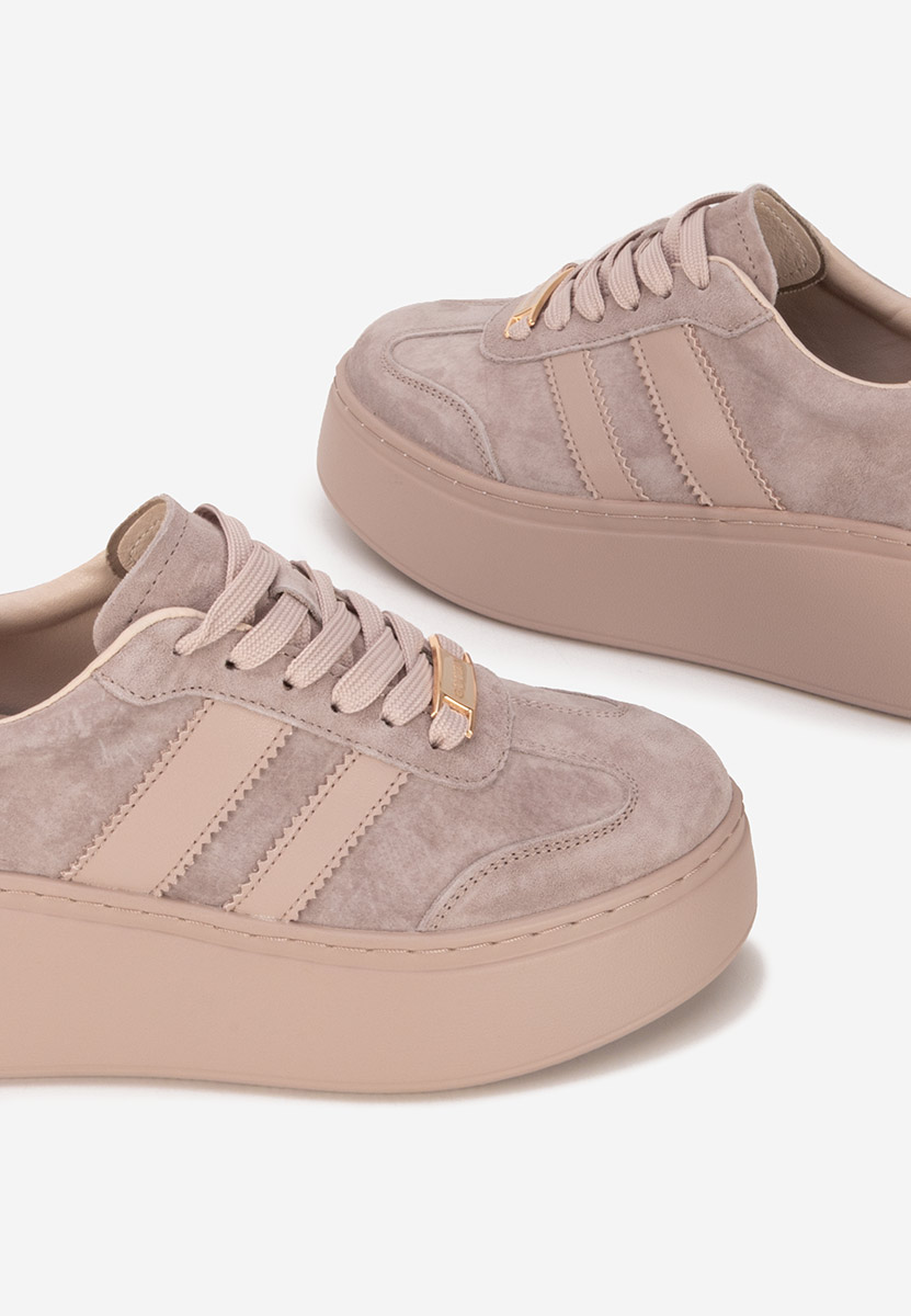 Ariabela bézs női bőr sneaker