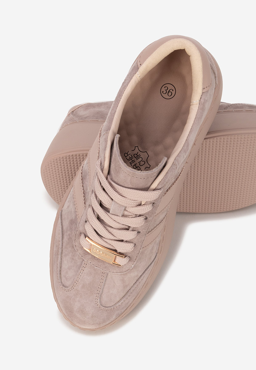 Ariabela bézs női bőr sneaker