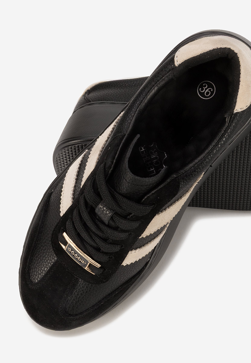 Ariabela v2 fekete női bőr sneaker