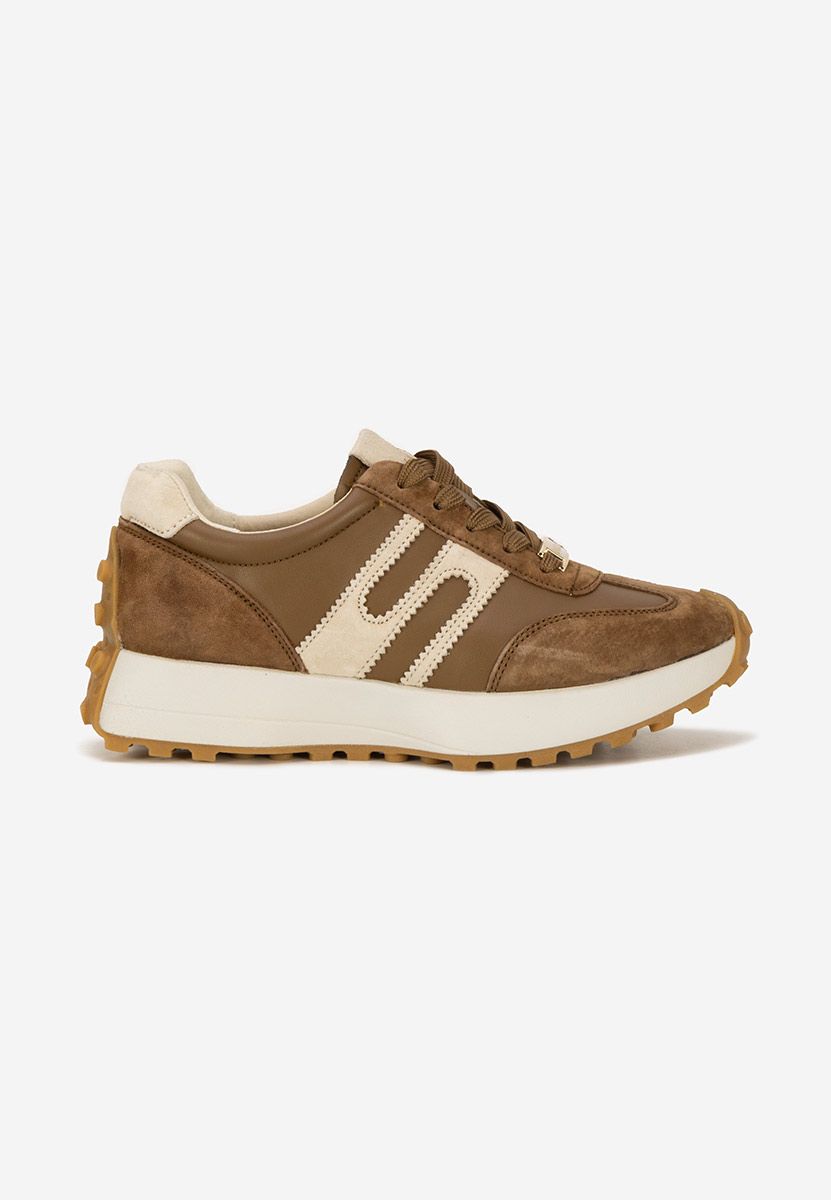 Sorellia barna női bőr sneaker