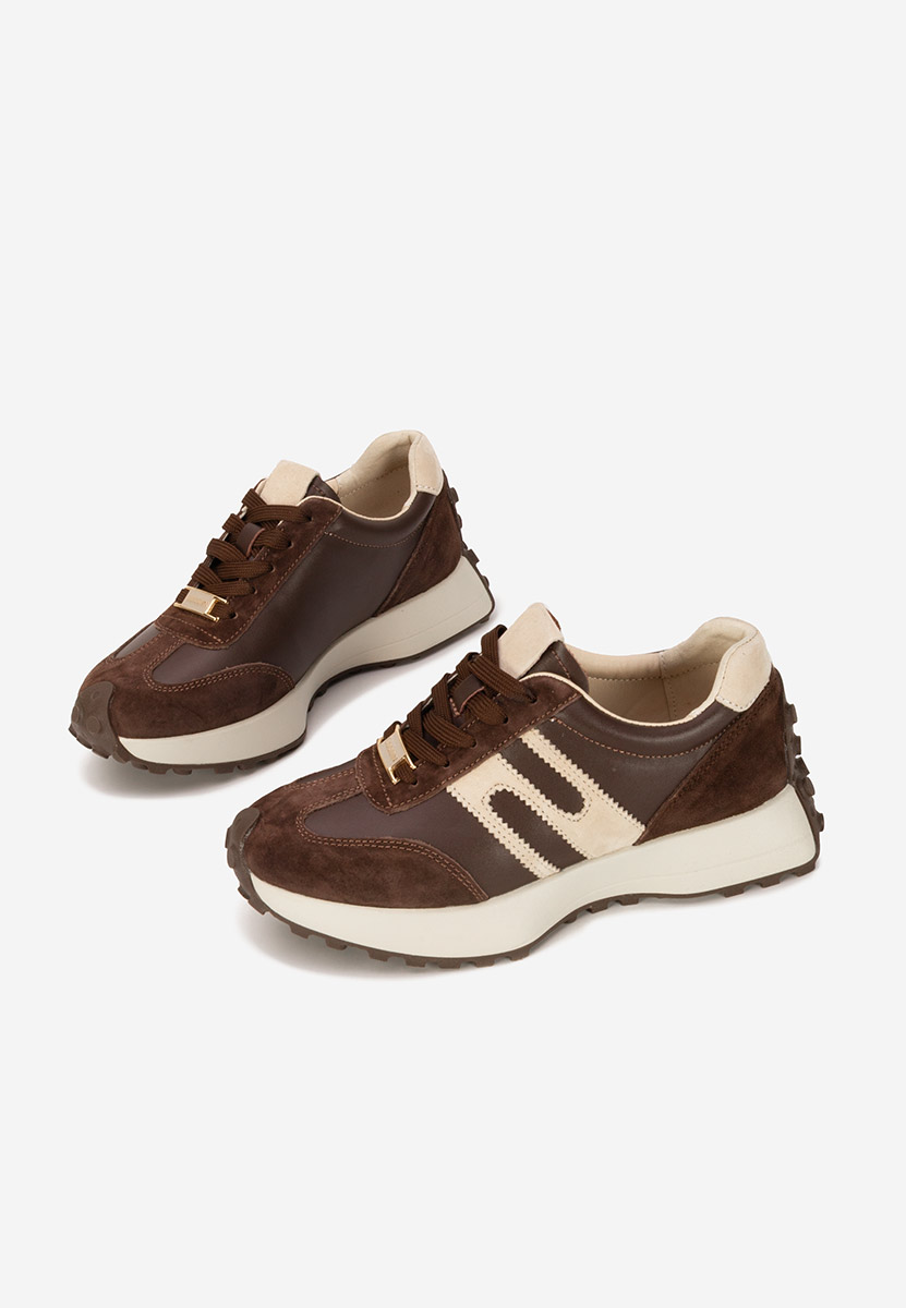 Sorellia v2 barna női bőr sneaker