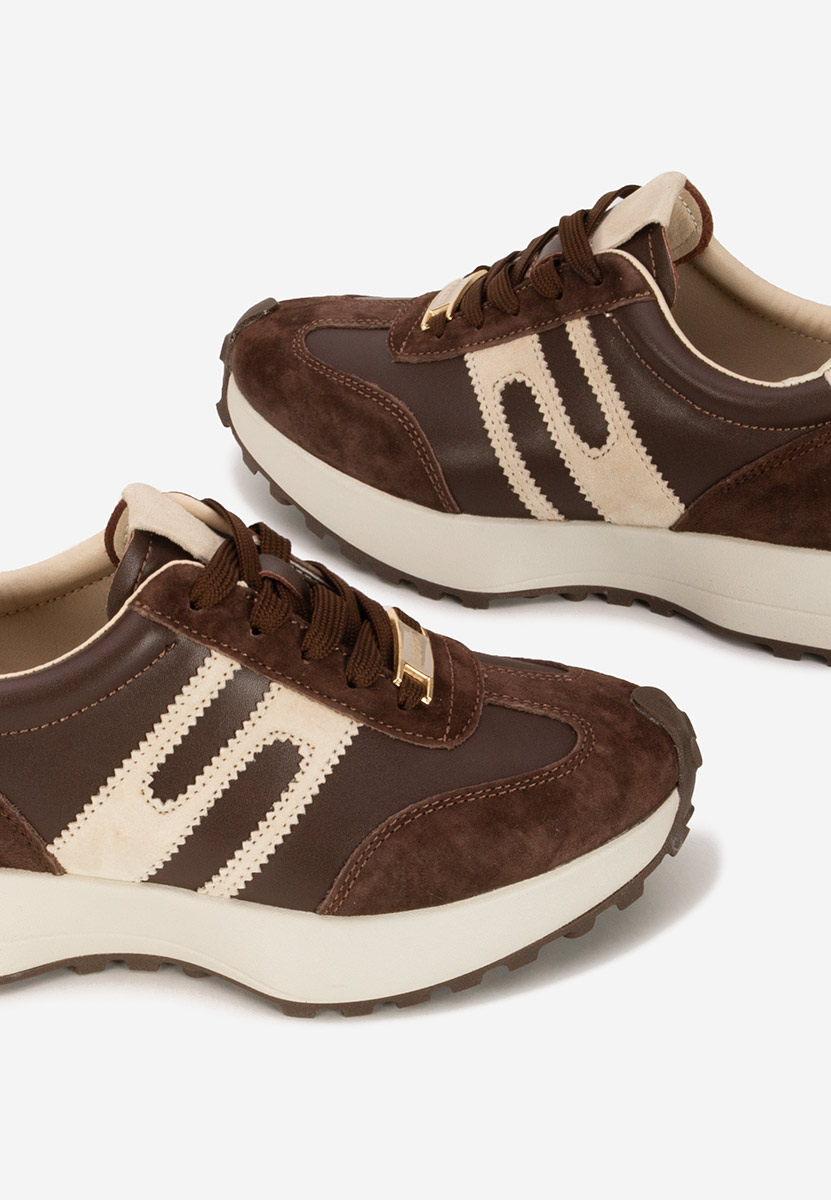 Sorellia v2 barna női bőr sneaker