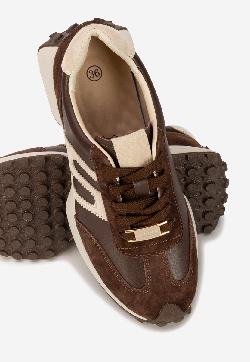Sorellia v2 barna női bőr sneaker