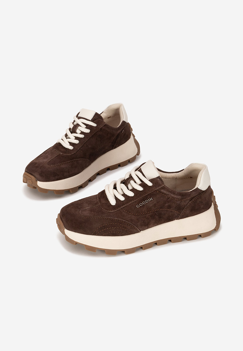 Isniella v2 barna női bőr sneaker