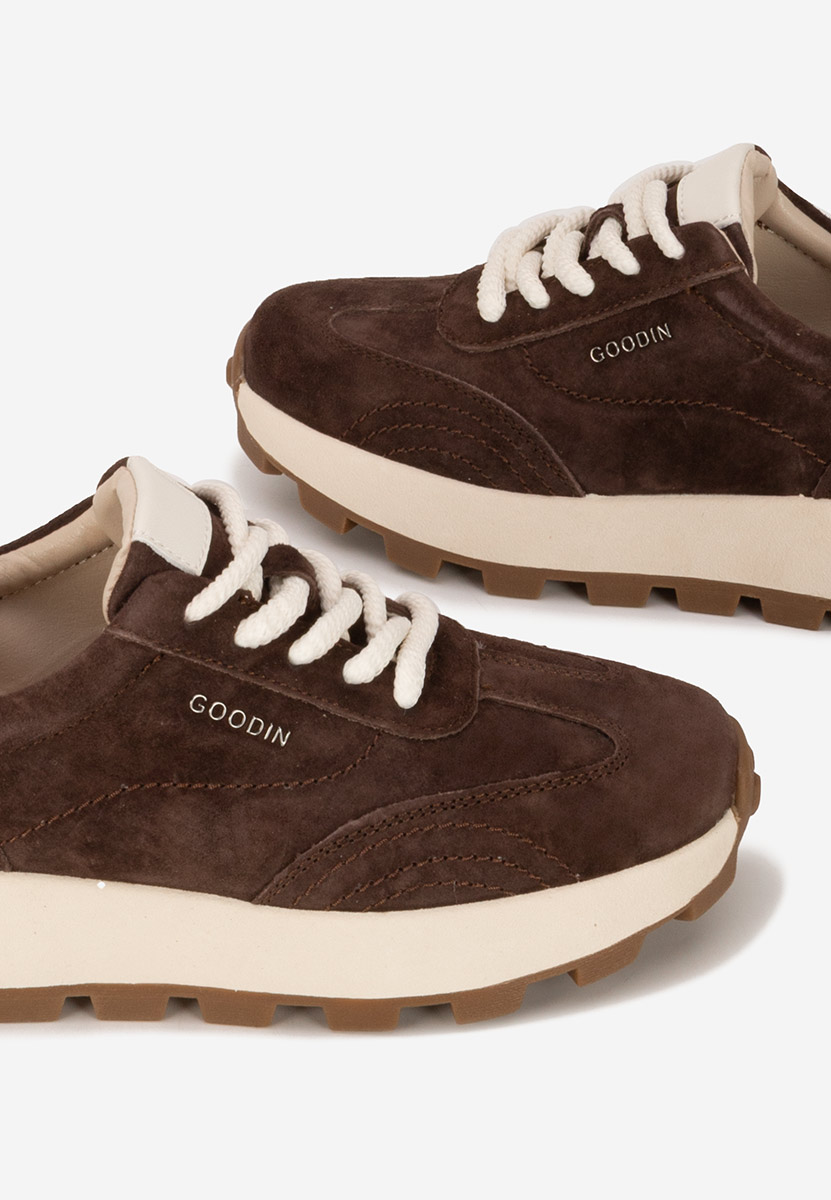 Isniella v2 barna női bőr sneaker