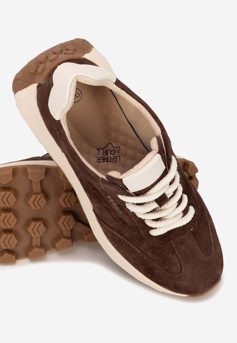 Isniella v2 barna női bőr sneaker