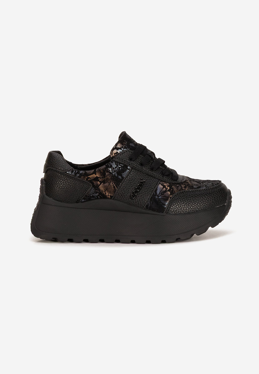 Densia v2 fekete telitalpú platform sneaker