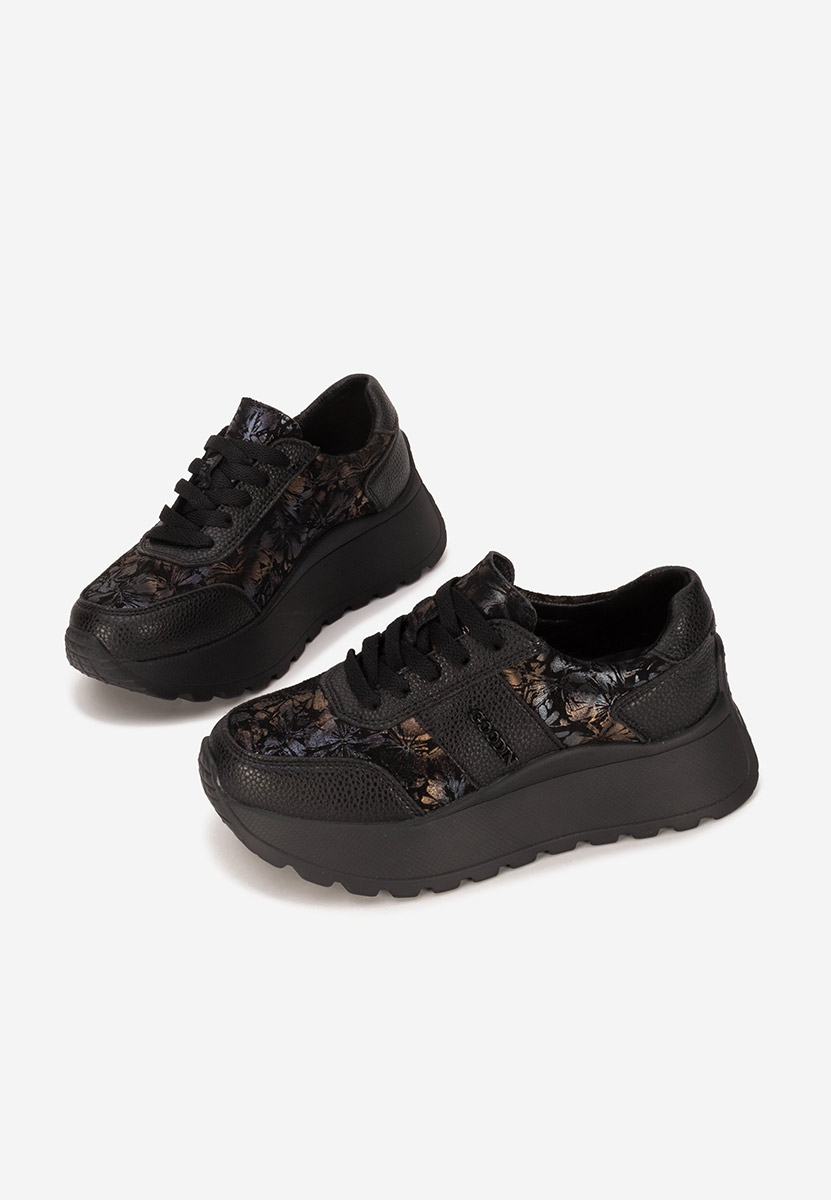 Densia v2 fekete telitalpú platform sneaker