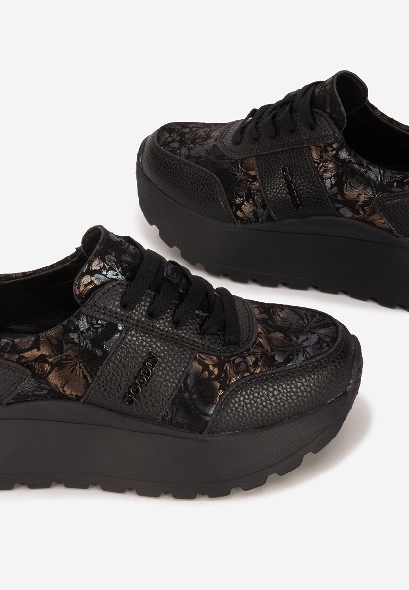 Densia v2 fekete telitalpú platform sneaker
