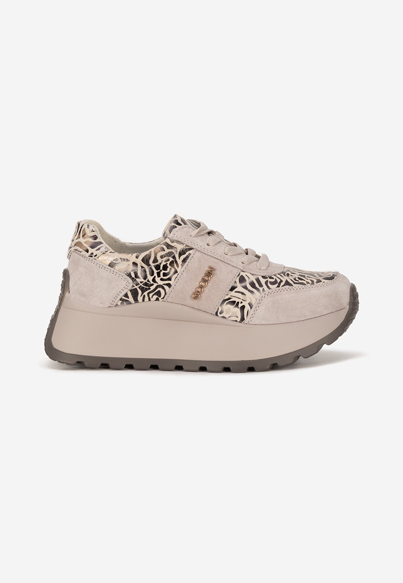 Densia v2 bézs telitalpú platform sneaker