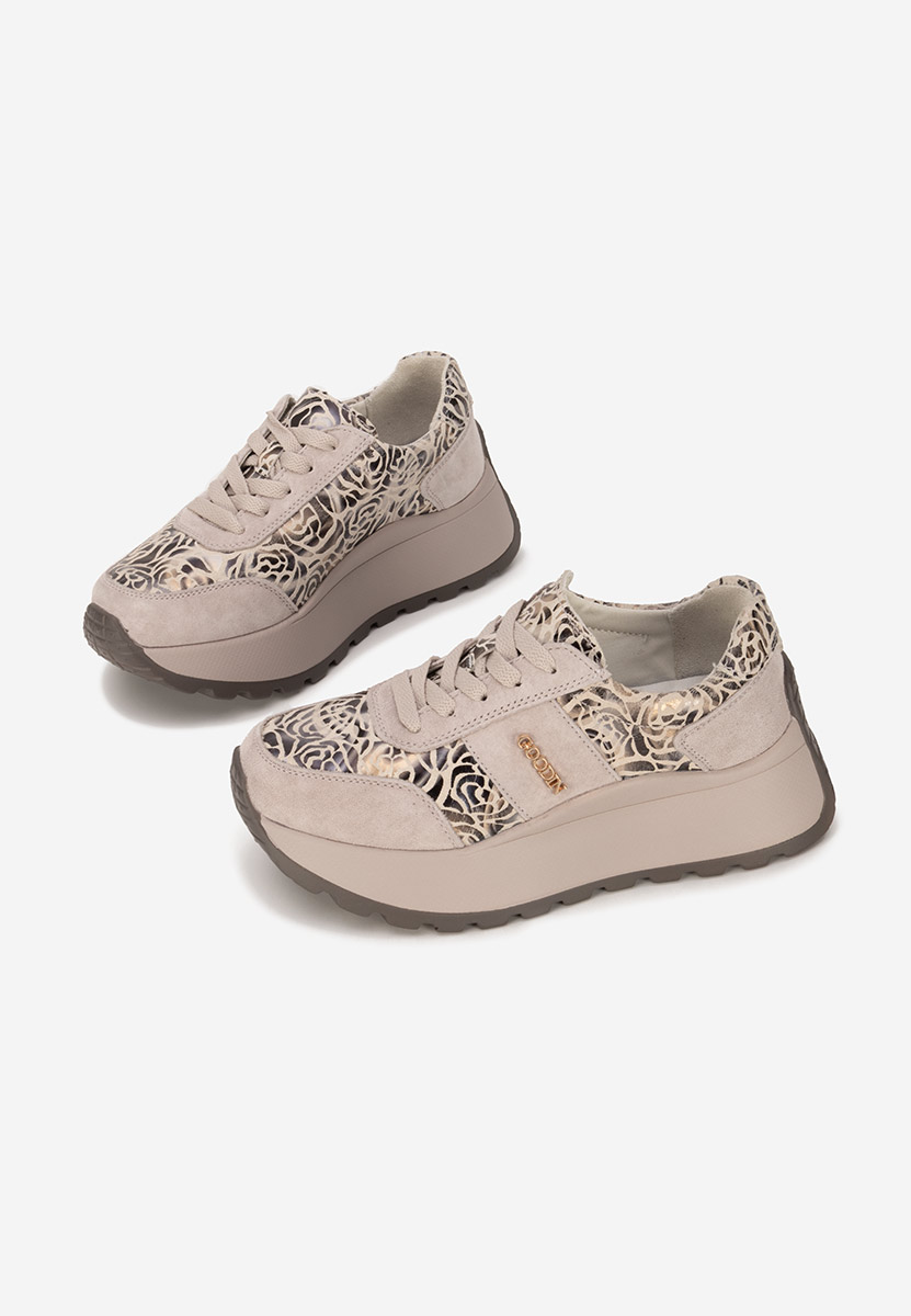 Densia v2 bézs telitalpú platform sneaker