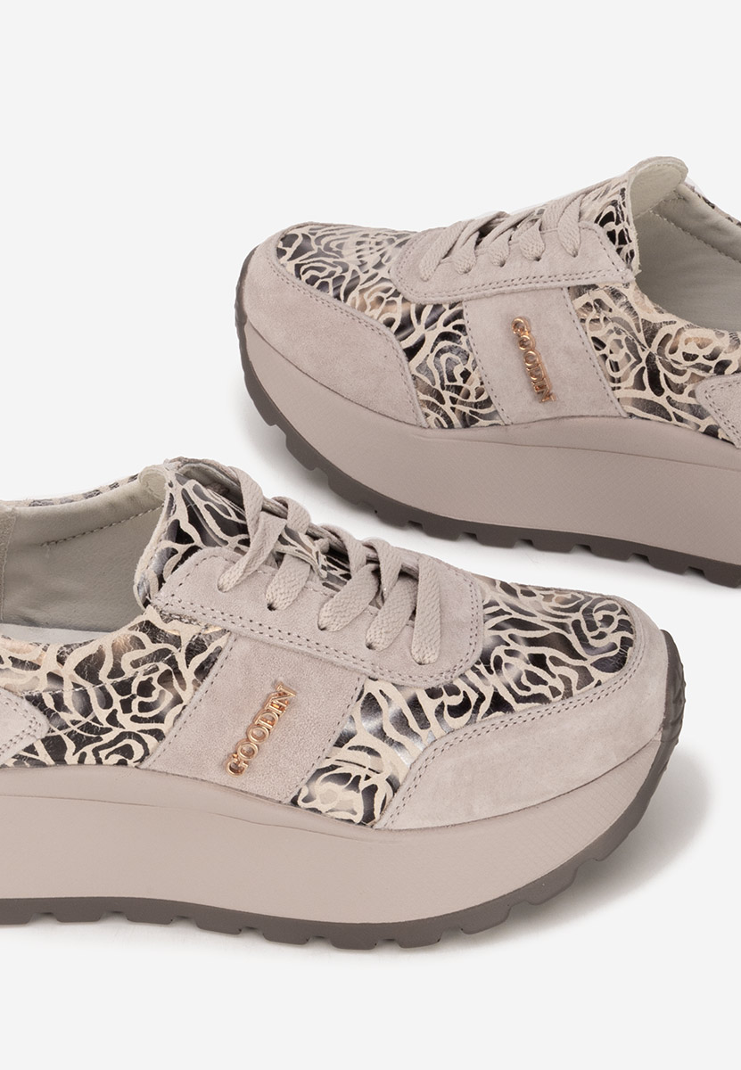 Densia v2 bézs telitalpú platform sneaker