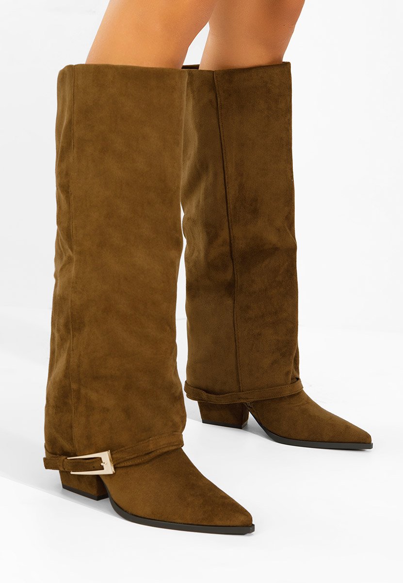 Anolia camel magassarkú csizma