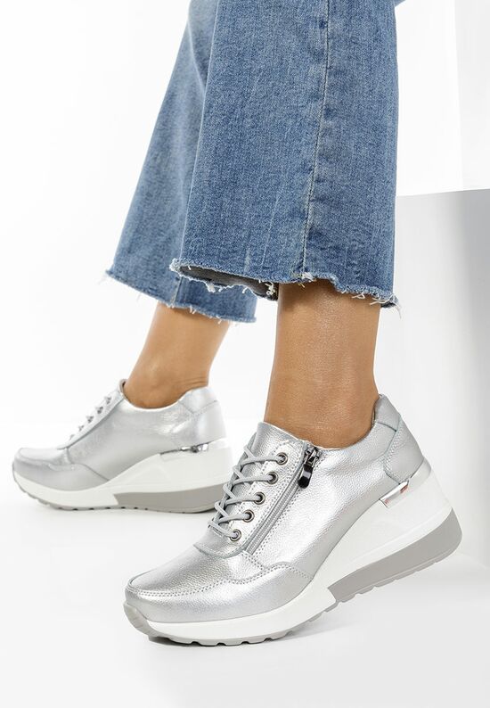 Relax ezüst telitalpú sneakers, Méret: 40 - Zapatos