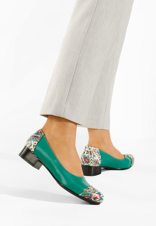 Romina v2 zöld bőr cipő, Méret: 39 - Zapatos