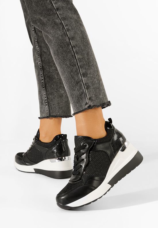 Arilova fekete platform sneaker cipő , Méret: 36 - Zapatos