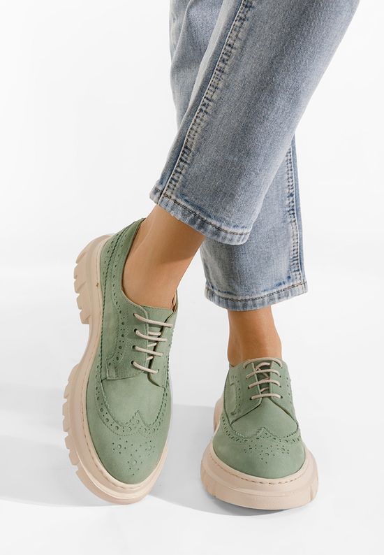 Henise zöld női brogue cipő, Méret: 40 - Zapatos