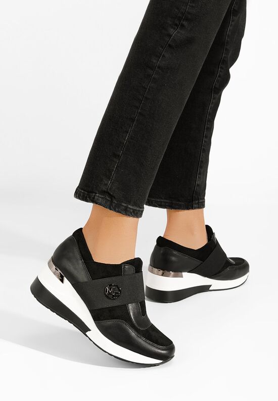 Almona fekete platform sneaker cipő , Méret: 40 - Zapatos
