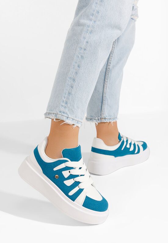 Cassatia kék telitalpú platform sneaker, Méret: 39 - Zapatos