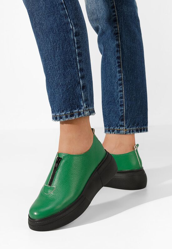 Amaera zöld fűzős női cipő, Méret: 40 - Zapatos