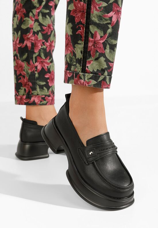 Arala fekete női bőr félcipő, Méret: 38 - Zapatos