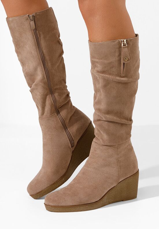 Chloe khaki platform csizma, Méret: 40 - Zapatos