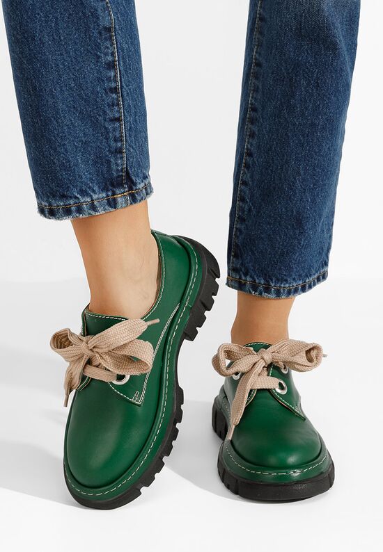 Dasha V2 zöld női bőr félcipő, Méret: 41 - Zapatos