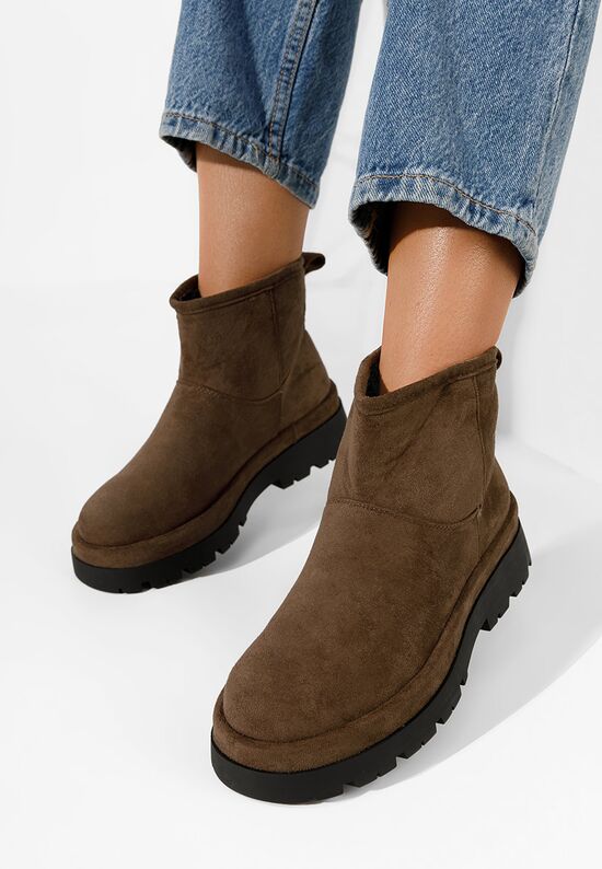 Tenderly barna női téli csizma, Méret: 40 - Zapatos