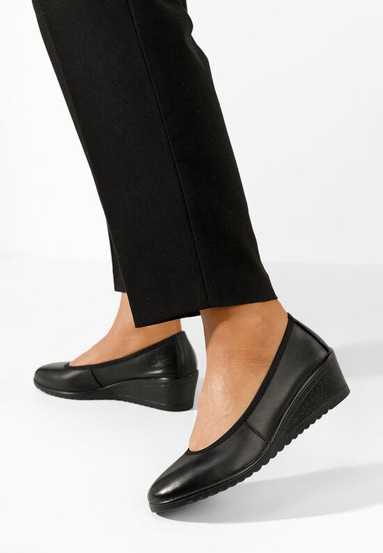 Josmia fekete platform cipők, Méret: 40 - Zapatos