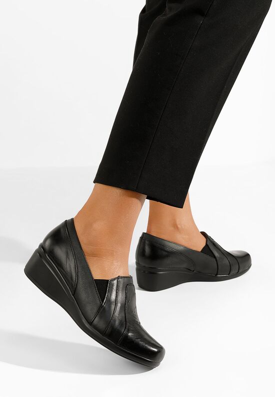 Verenta fekete platform cipők, Méret: 38 - Zapatos
