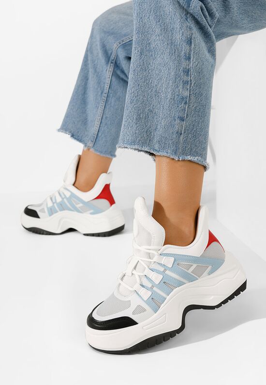 Alessia b fehér telitalpú platform sneaker, Méret: 40 - Zapatos