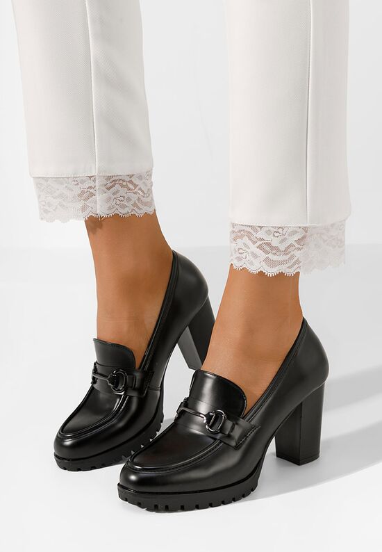 Lorena fekete női loafer cipő, Méret: 40 - Zapatos