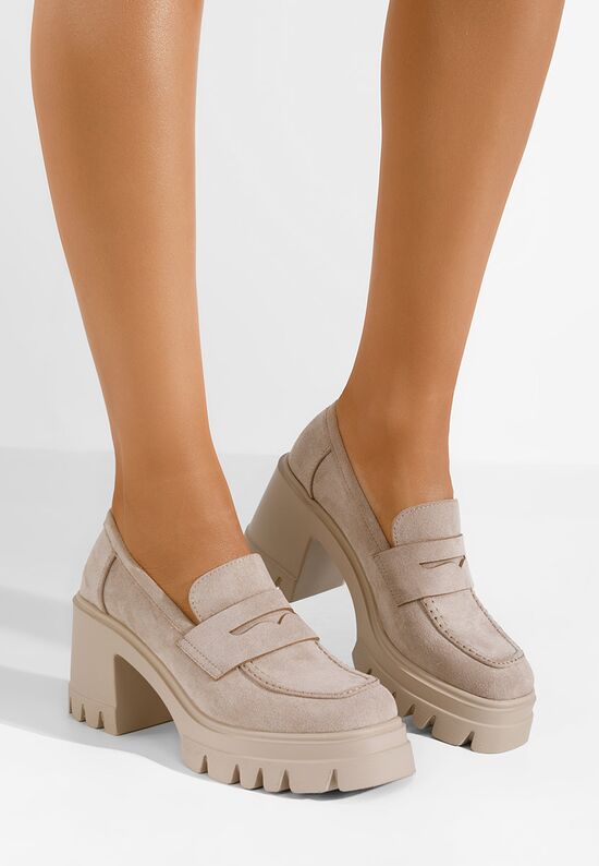 Neeja bézs női loafer cipő, Méret: 37 - Zapatos