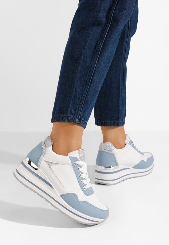 Bienna kék platform sneaker cipő , Méret: 38 - Zapatos
