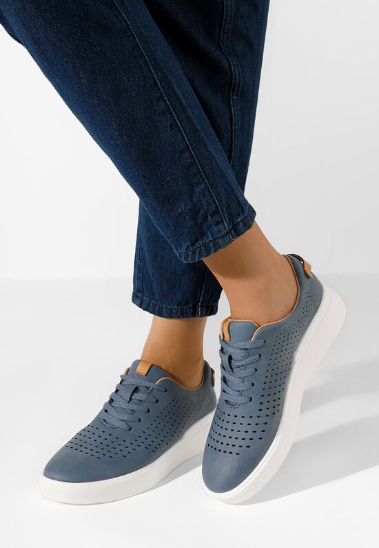Frina kék fűzős női cipő, Méret: 40 - Zapatos
