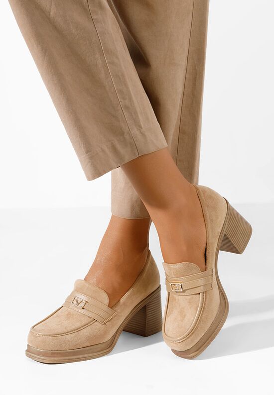 Jonsia v3 khaki női loafer cipő, Méret: 40 - Zapatos
