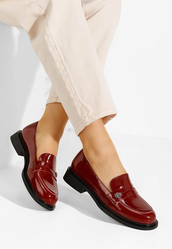 Grapila borvörös női loafer cipő, Méret: 36 - Zapatos