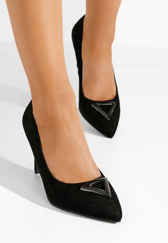 Vanicia v2 fekete bőr tűsarkú cipő , Méret: 39 - Zapatos