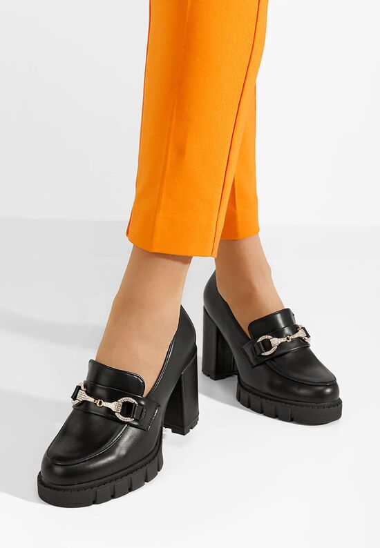 Reena fekete női loafer cipő, Méret: 38 - Zapatos