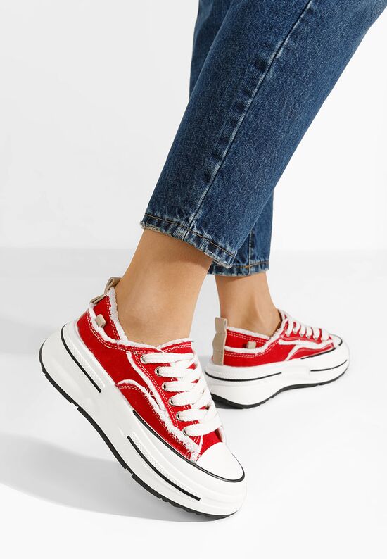 Nena piros platform teniszcipő, Méret: 40 - Zapatos