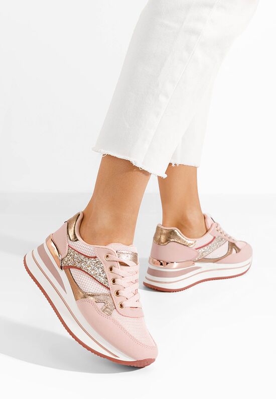 Camora rózsaszín telitalpú platform sneaker, Méret: 39 - Zapatos