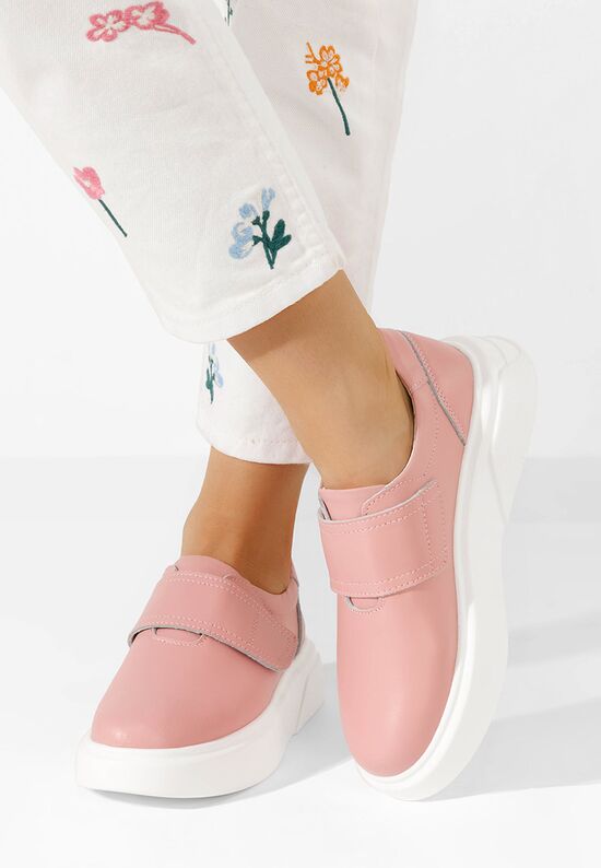 Kally rózsaszín női bőr félcipő, Méret: 41 - Zapatos